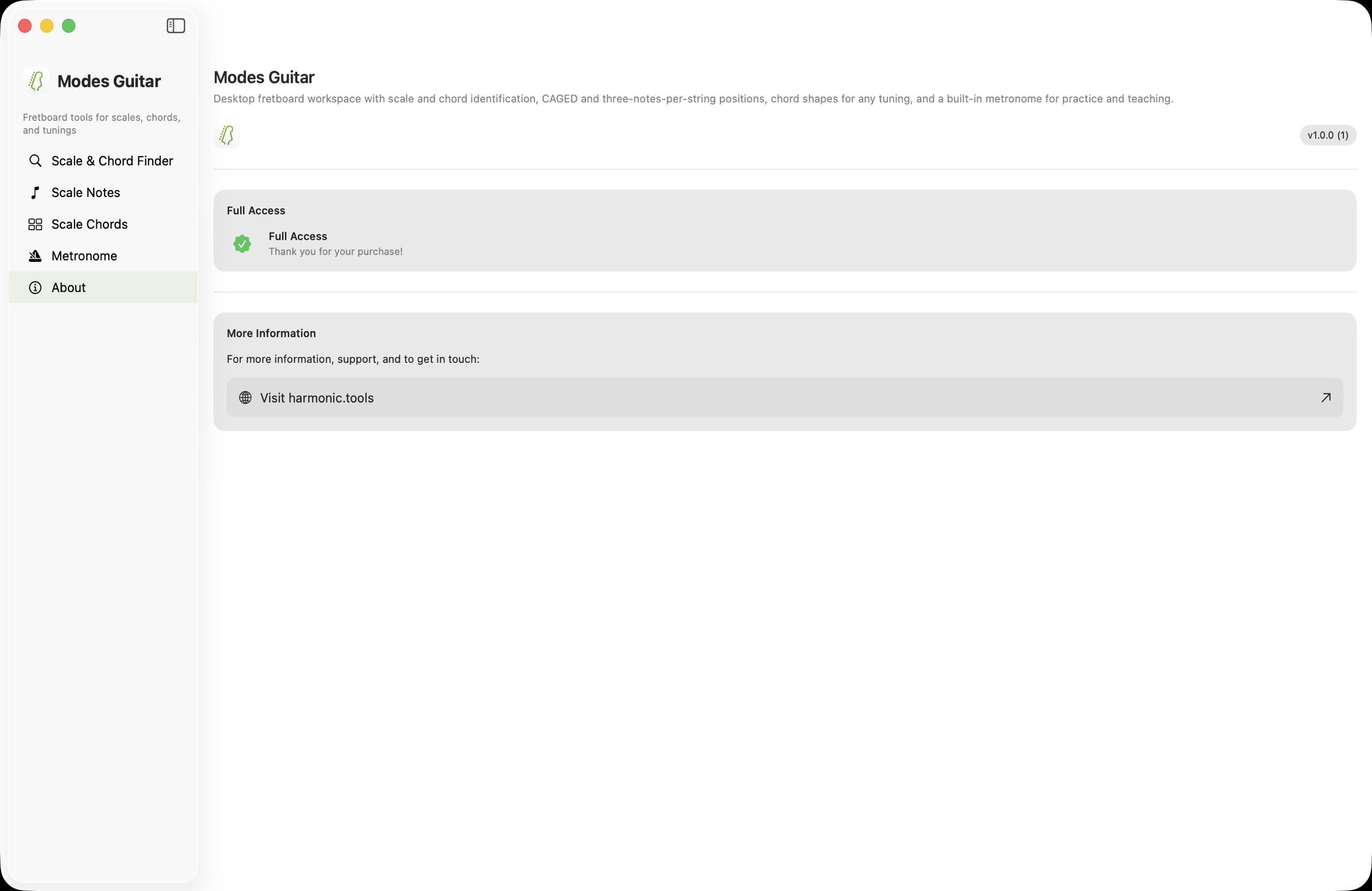 About screen on macOS