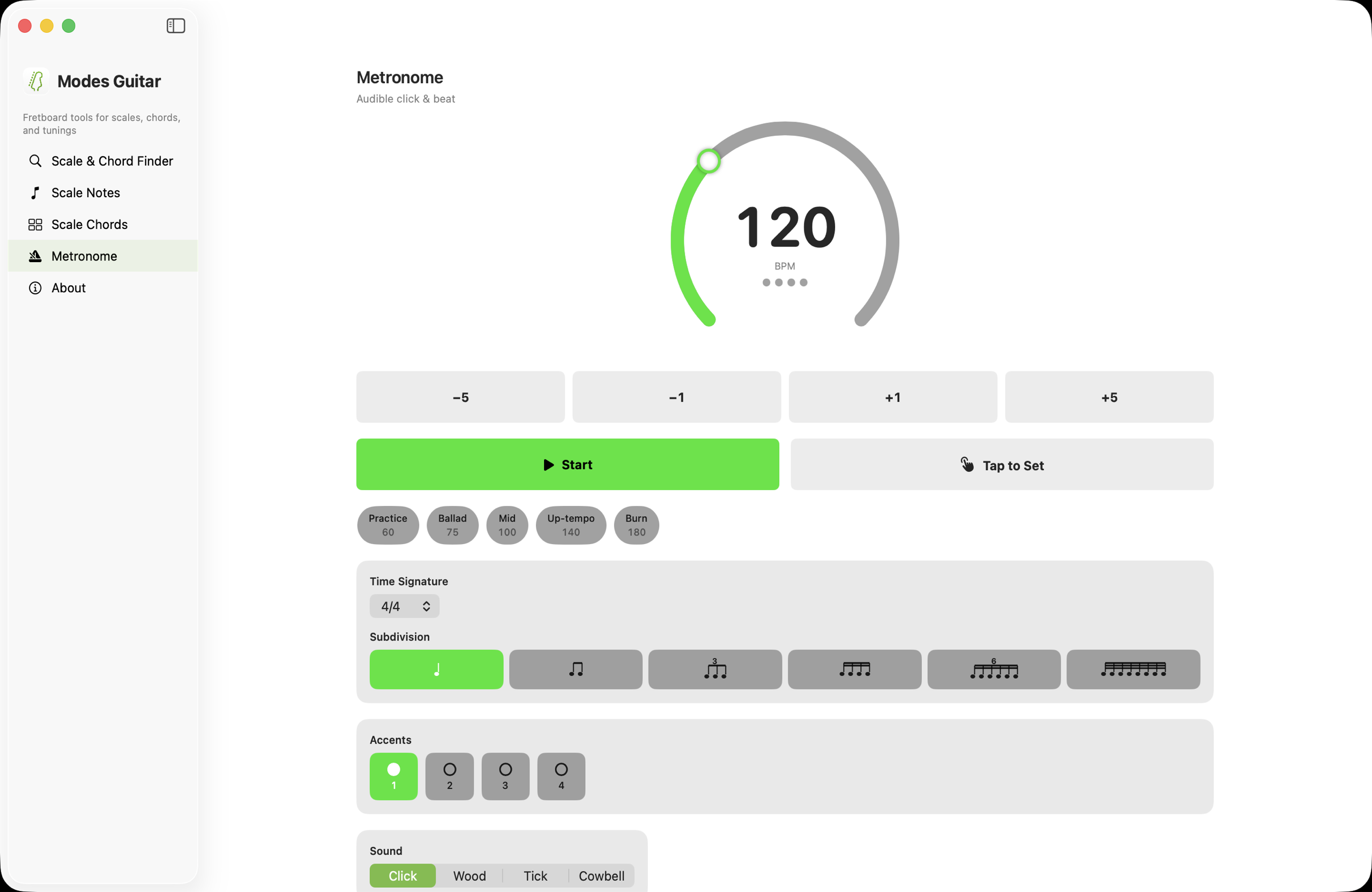 Practice metronome on macOS