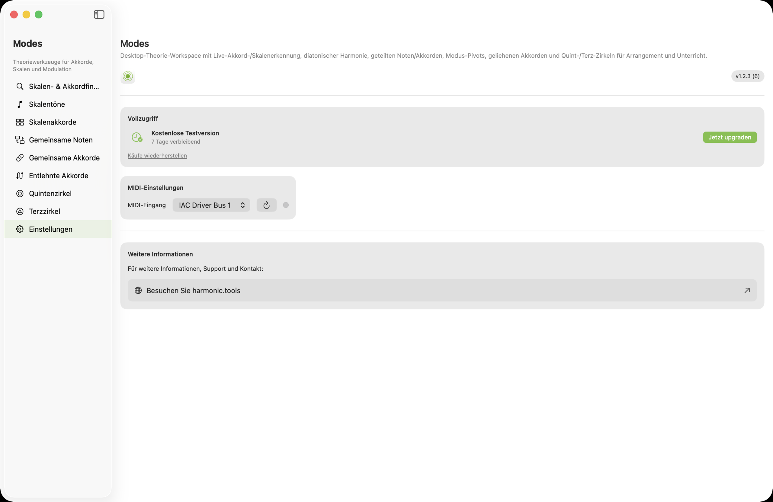 Einstellungen auf macOS